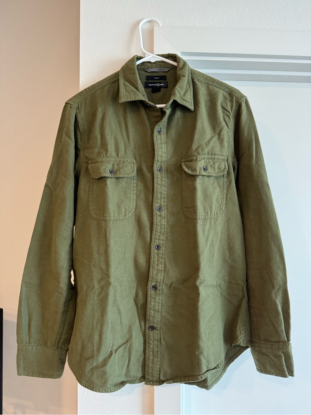 Treasure and Bond Long Sleeve Trim Shirt